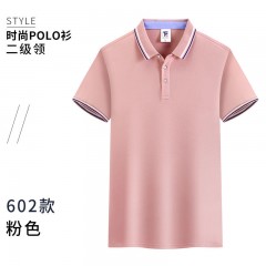 ZC_602 冰丝条纹翻领短袖POLO衫工作服