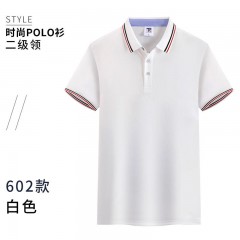 ZC_602 冰丝条纹翻领短袖POLO衫工作服