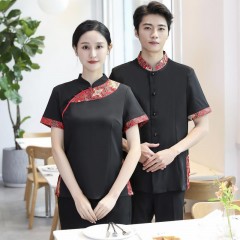 LYL_TL-3302富贵花短袖服务员服服务员工作服聚酯纤维