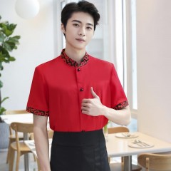 LYL_TL-3302富贵花短袖服务员服服务员工作服聚酯纤维