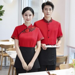 LYL_TL-3302富贵花短袖服务员服服务员工作服聚酯纤维